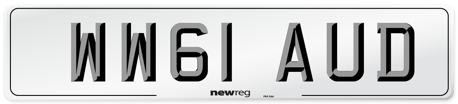 WW61 AUD Number Plate from New Reg
